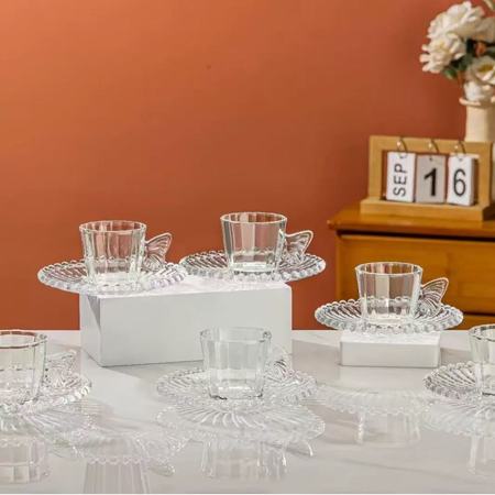 Angel Cup Plate Pumpkin Pattern Style