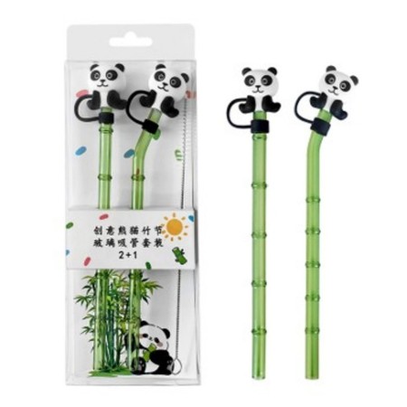 panda shape drinking straw