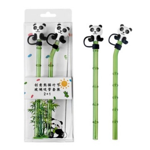 panda shape drinking straw