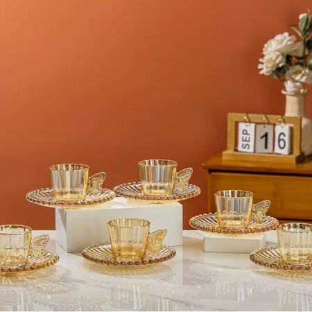 Angel Cup Plate Pumpkin Pattern Style