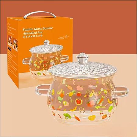 Decal double ear pot