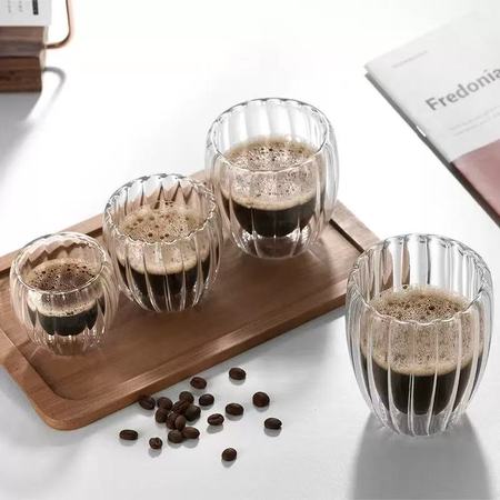 Handless striped cup