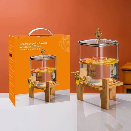 Bamboo base juice bucket