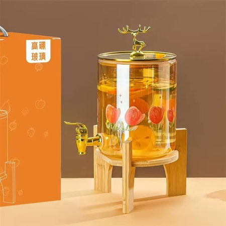 Bamboo base sticker juice bucket