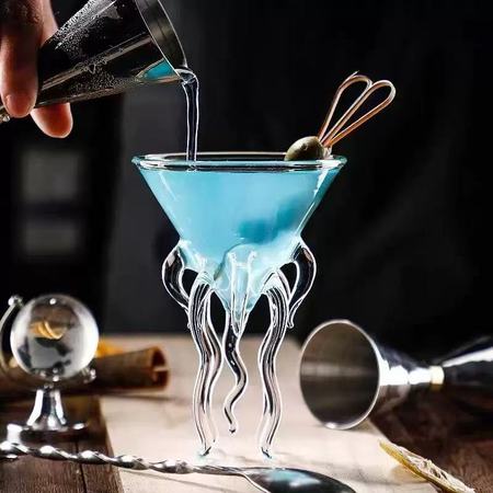 Octopus shaped wine glass