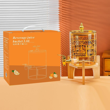 Bamboo base sticker juice bucket