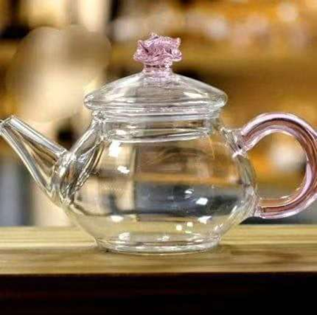 Glass covered teapot
