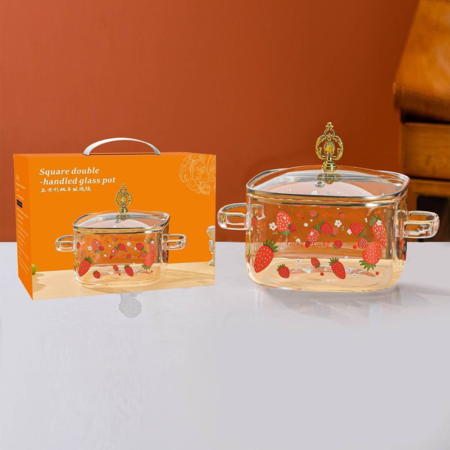 Decal double ear pot