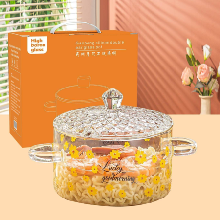 Decal double ear pot