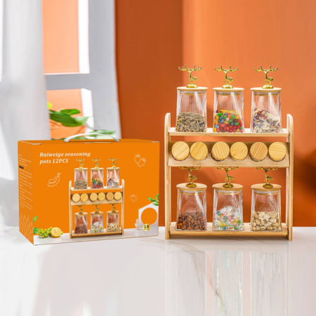 12 piece set Storage seasoning jar